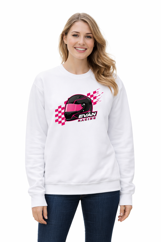 FEMME Crewneck Blanc | Collection Casque ROSE